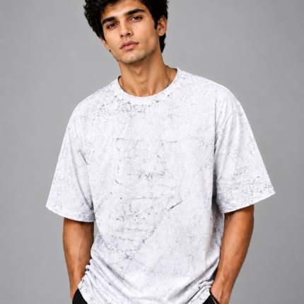 White Acid wash T shirt