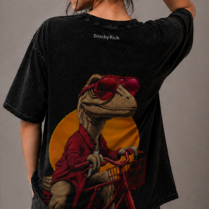 StitchyRich Dino Rider Oversized T-Shirt