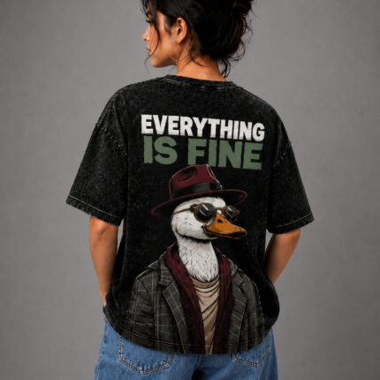 StitchyRich Unisex Everthing is fine Oversized T-Shirt